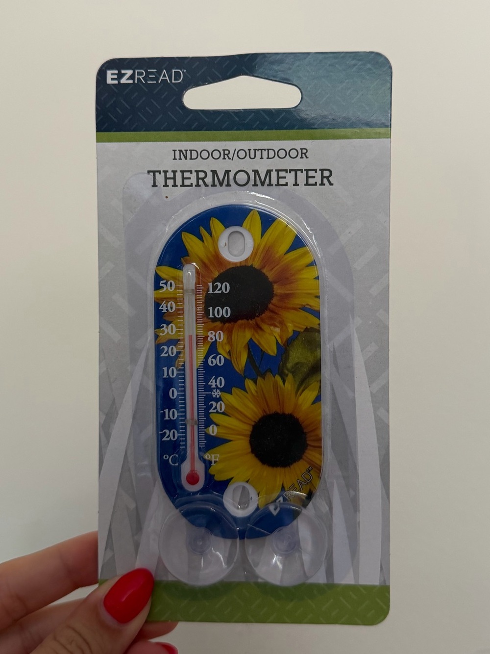 Blue Sunflower Indoor/Outdoor Thermometer